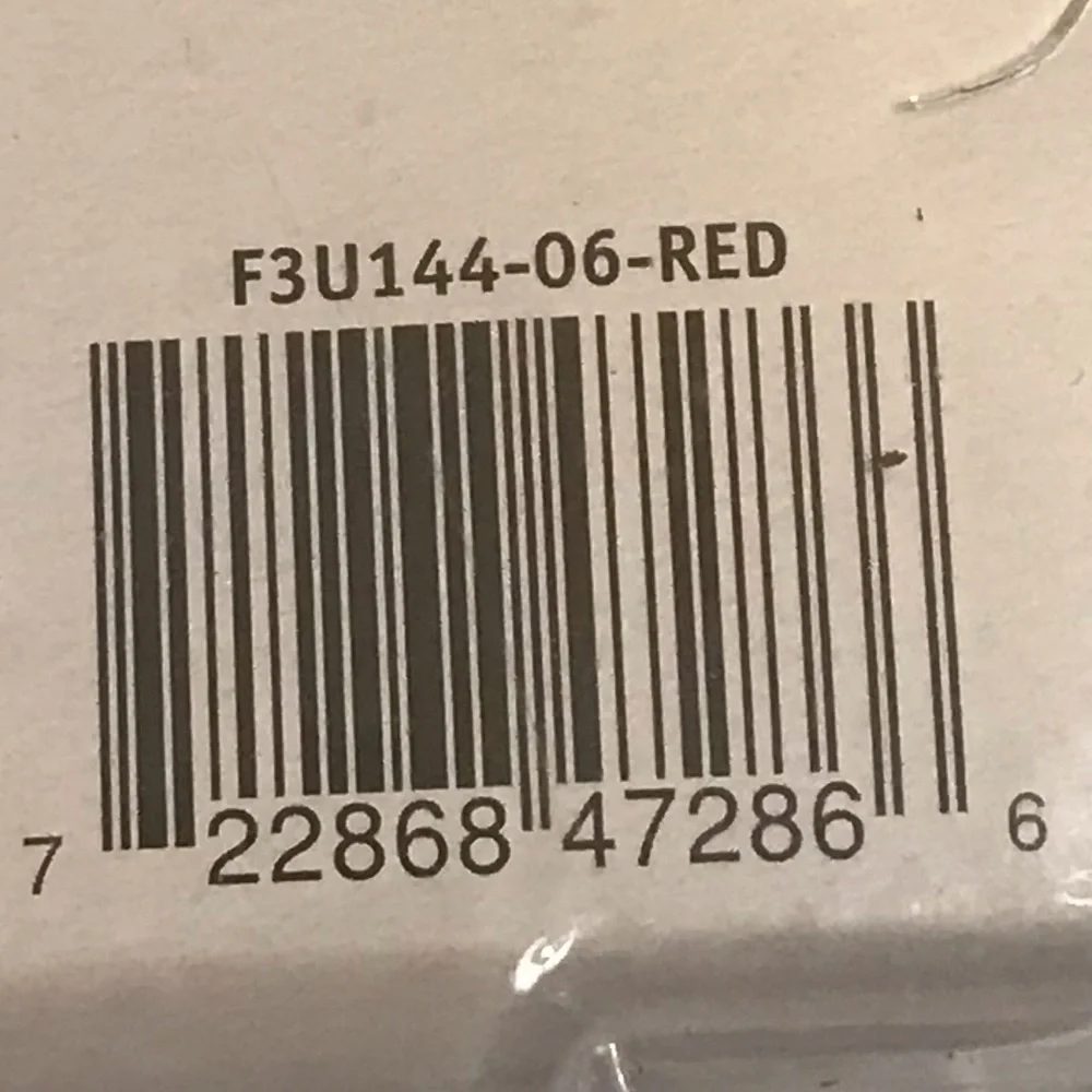Belkin USB Red Lighted Cable - 6 feet -F3U144-06-RED - New in box.